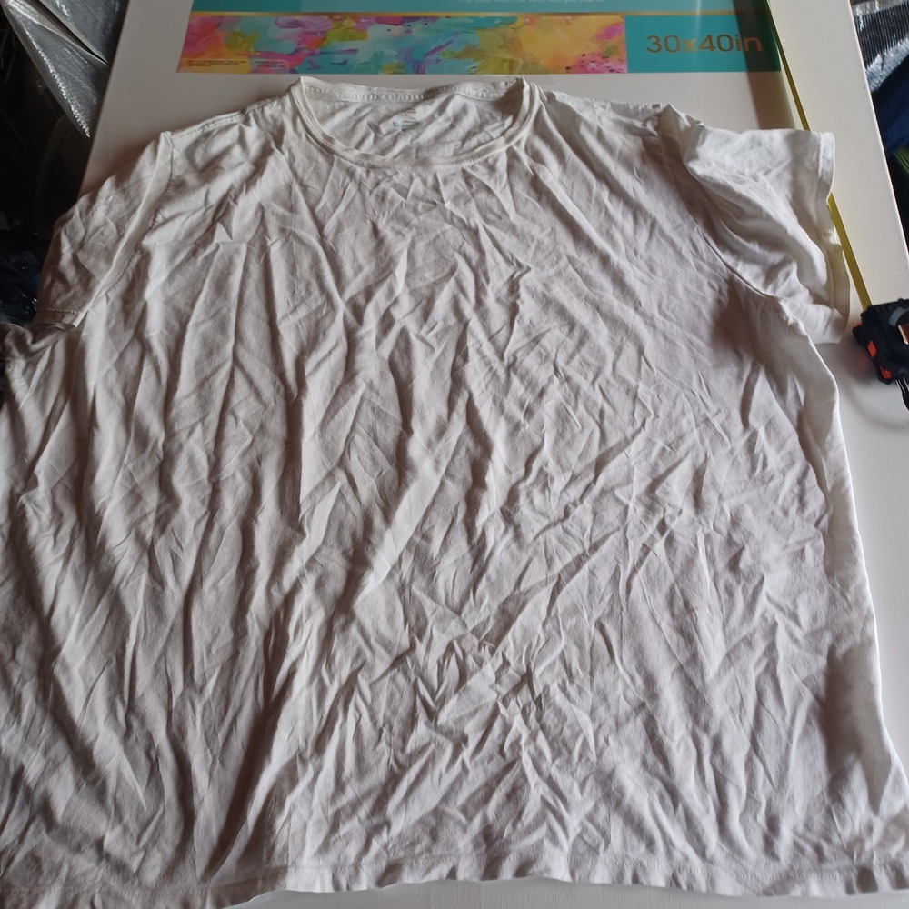 Just My Size White Relaxed Fit Crew Neck Short Sleeve T-Shirt Plus Size 22W/24W